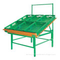 Durable Supermarket Fruit And Vegetable Shelving Display Metal Rack Showcase